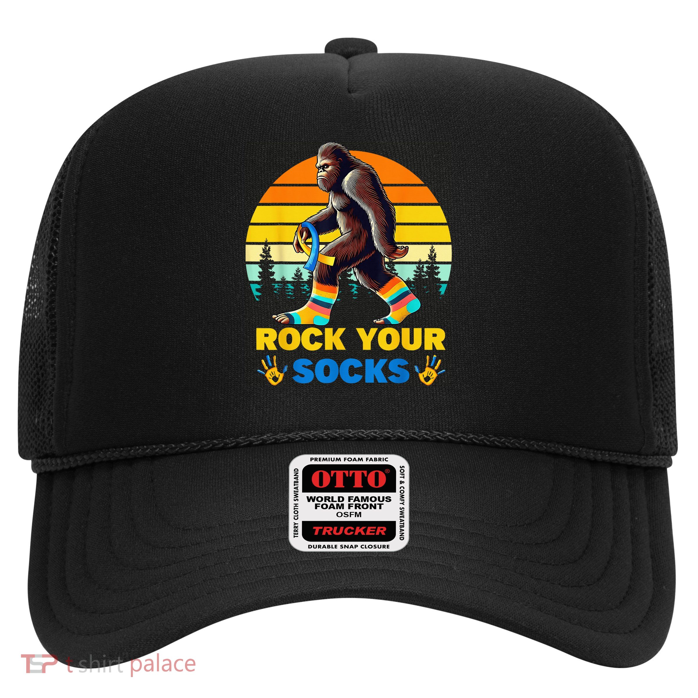 Rock Your Sock World Down Syndrome Retro Bigfoot 321 Walk Trucker Hat