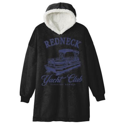 Redneck Yacht Social Club Party In Slow Motion Hooded Wearable Blanket