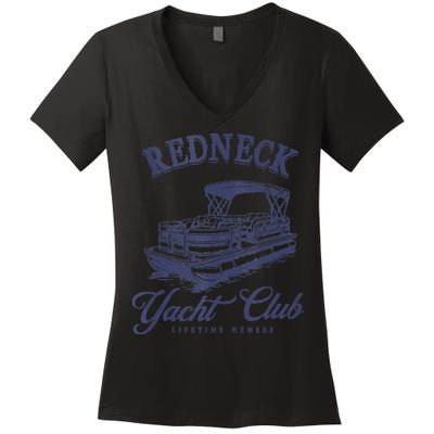 Redneck Yacht Social Club Party In Slow Motion Women's V-Neck T-Shirt
