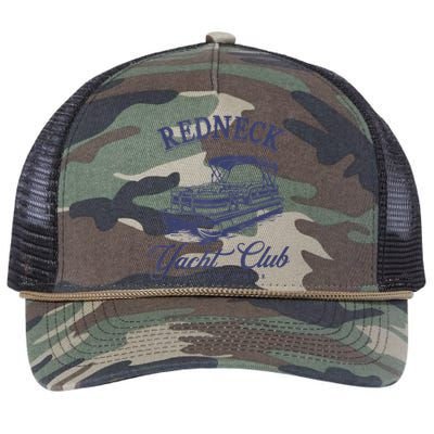 Redneck Yacht Social Club Party In Slow Motion Retro Rope Trucker Hat Cap