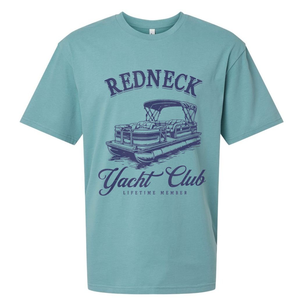 Redneck Yacht Social Club Party In Slow Motion Sueded Cloud Jersey T-Shirt