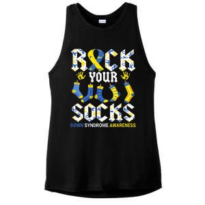 Rock Your Socks Awareness on March 21st Ladies PosiCharge Tri-Blend Wicking Tank