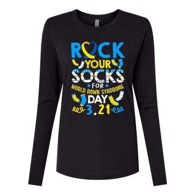 Rock Your Socks Down Syndrome Day Awareness Womens Cotton Relaxed Long Sleeve T-Shirt