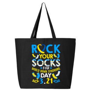 Rock Your Socks Down Syndrome Day Awareness 25L Jumbo Tote