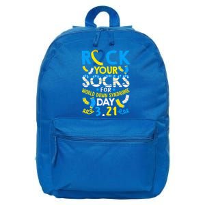 Rock Your Socks Down Syndrome Day Awareness 16 in Basic Backpack