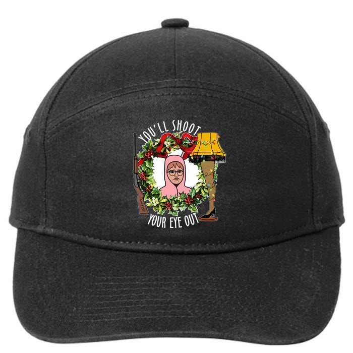 Ralphie Youll Shoot Your Eye Out Christmas Funny Holiday 7-Panel Snapback Hat