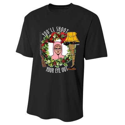 Ralphie Youll Shoot Your Eye Out Christmas Funny Holiday Performance Sprint T-Shirt