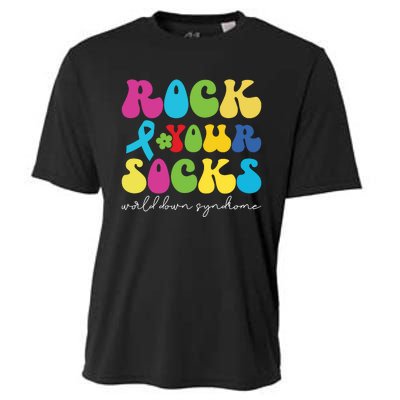 Rock Your Socks Down Syndrome Socks Women Cooling Performance Crew T-Shirt