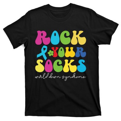 Rock Your Socks Down Syndrome Socks Women T-Shirt