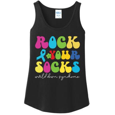 Rock Your Socks Down Syndrome Socks Women Ladies Essential Tank