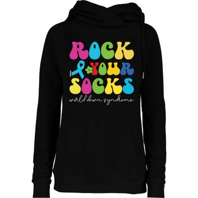 Rock Your Socks Down Syndrome Socks Women Womens Funnel Neck Pullover Hood