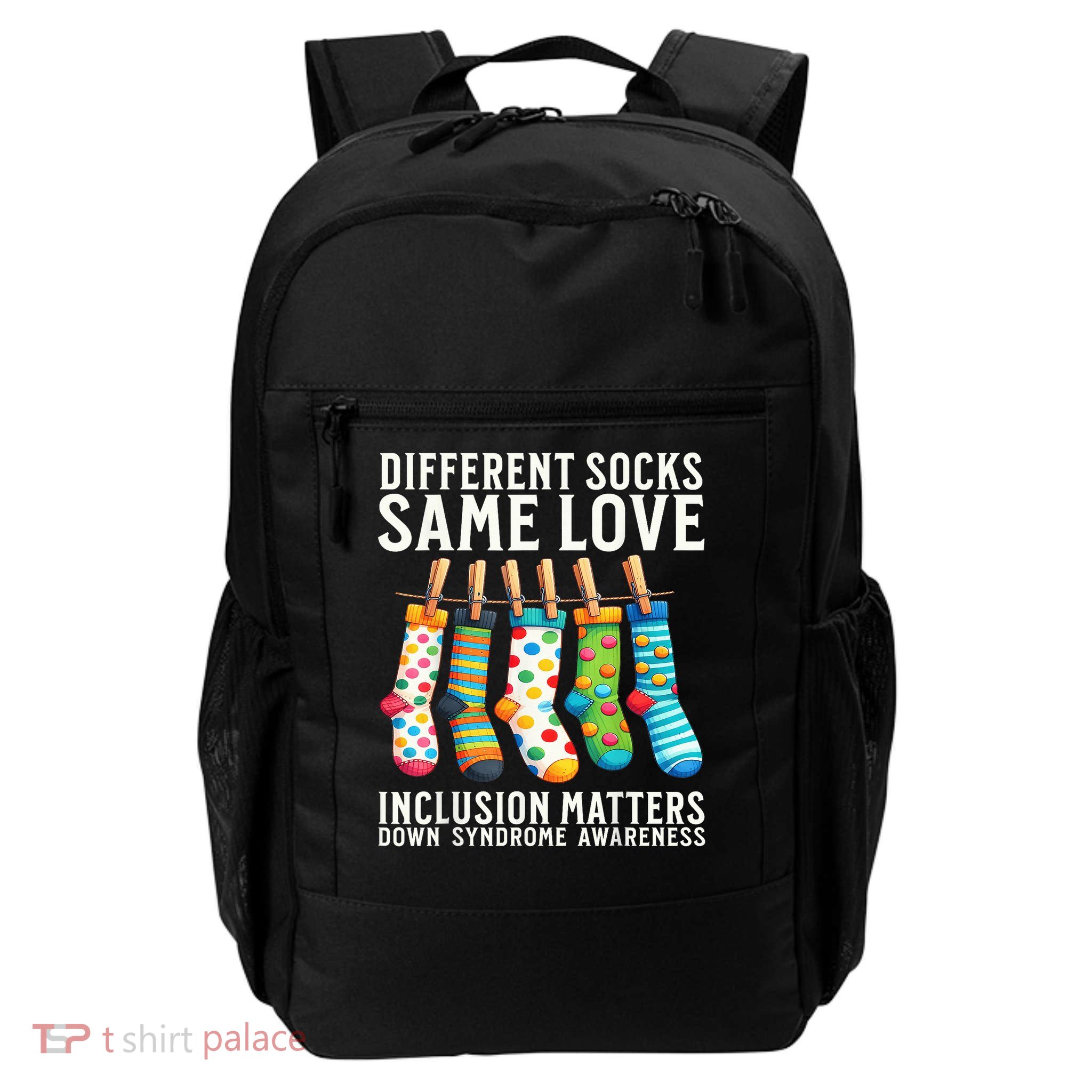 Rock Your Socks Down Syndrome Awareness Support Daily Commute Backpack