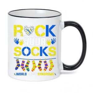 Rock Your Socks Down Syndrome Socks Women 11oz Black Color Changing Mug