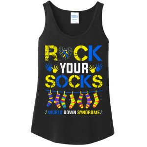 Rock Your Socks Down Syndrome Socks Women Ladies Essential Tank