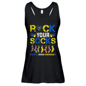 Rock Your Socks Down Syndrome Socks Women Ladies Essential Flowy Tank