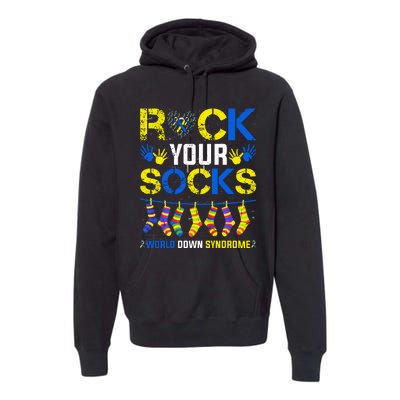 Rock Your Socks Down Syndrome Socks Women Premium Hoodie