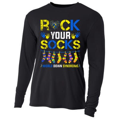 Rock Your Socks Down Syndrome Socks Women Cooling Performance Long Sleeve Crew