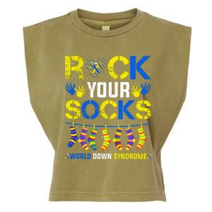 Rock Your Socks Down Syndrome Socks Women Garment-Dyed Women's Muscle Tee