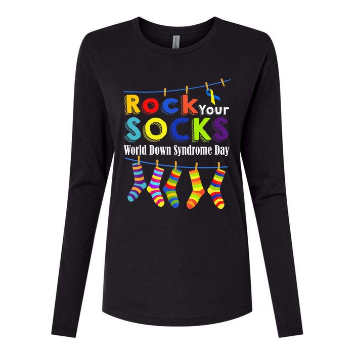 Rock Your Socks Cute 3 21 Trisomy 21 World Down Syndrome Day Womens Cotton Relaxed Long Sleeve T-Shirt