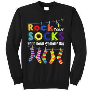 Rock Your Socks Cute 3 21 Trisomy 21 World Down Syndrome Day Sweatshirt