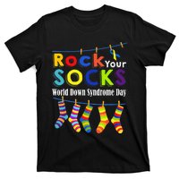 Rock Your Socks Cute 3 21 Trisomy 21 World Down Syndrome Day T-Shirt