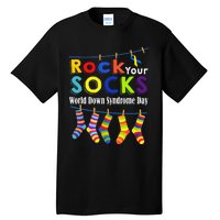 Rock Your Socks Cute 3 21 Trisomy 21 World Down Syndrome Day Tall T-Shirt