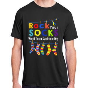 Rock Your Socks Cute 3 21 Trisomy 21 World Down Syndrome Day Adult ChromaSoft Performance T-Shirt