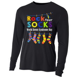 Rock Your Socks Cute 3 21 Trisomy 21 World Down Syndrome Day Cooling Performance Long Sleeve Crew