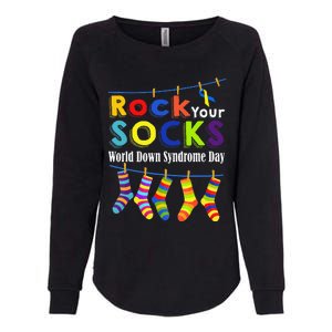 Rock Your Socks Cute 3 21 Trisomy 21 World Down Syndrome Day Womens California Wash Sweatshirt