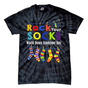 Rock Your Socks Cute 3 21 Trisomy 21 World Down Syndrome Day Tie-Dye T-Shirt