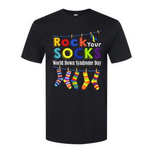 Rock Your Socks Cute 3 21 Trisomy 21 World Down Syndrome Day Softstyle CVC T-Shirt