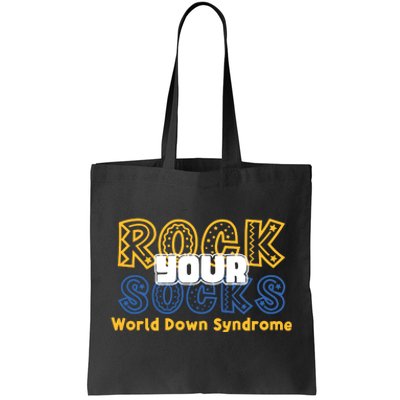 Rock Your Socks Down Syndrome Socks Women Tote Bag