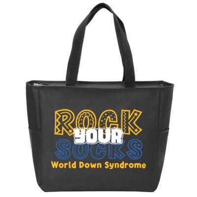 Rock Your Socks Down Syndrome Socks Women Zip Tote Bag