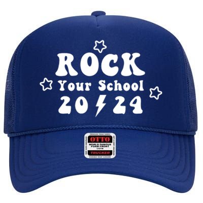 Rock Your School 2024 High Crown Mesh Back Trucker Hat