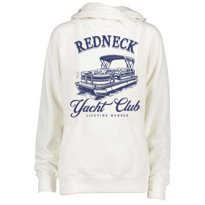 Redneck Yacht Social Club Party In Slow Motion Womens Funnel Neck Pullover Hood