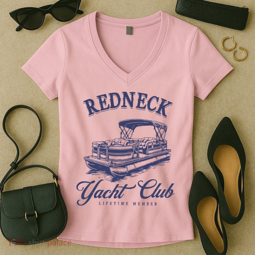 Redneck Yacht Social Club Party In Slow Motion Women's V-Neck T-Shirt
