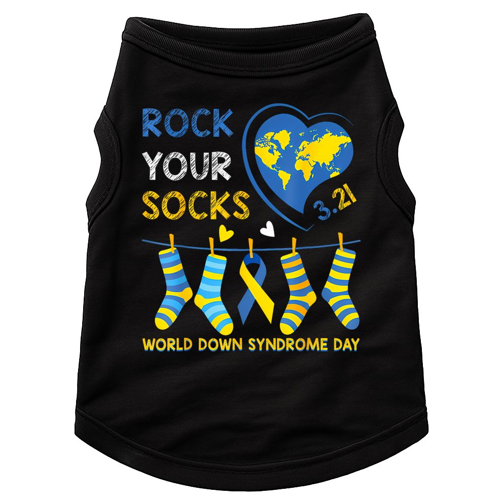 Rock Your Socks World Down Syndrome Awareness Day  Doggie Tank