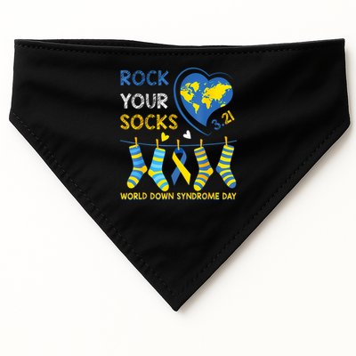 Rock Your Socks World Down Syndrome Awareness Day  USA-Made Doggie Bandana