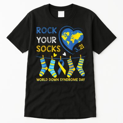 Rock Your Socks World Down Syndrome Awareness Day  Tall T-Shirt