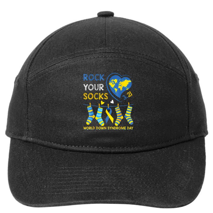 Rock Your Socks World Down Syndrome Awareness Day  7-Panel Snapback Hat