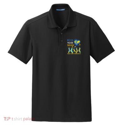 Rock Your Socks World Down Syndrome Awareness Day  Dry Zone Grid Polo