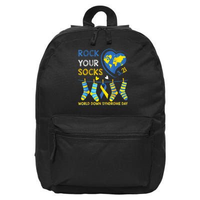 Rock Your Socks World Down Syndrome Awareness Day  16 in Basic Backpack