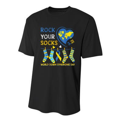 Rock Your Socks World Down Syndrome Awareness Day  Youth Performance Sprint T-Shirt