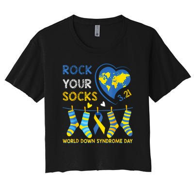 Rock Your Socks World Down Syndrome Awareness Day  Crop Top