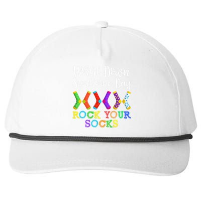 Rock Your Socks World Down Syndrome Awareness Day Snapback Five-Panel Rope Hat