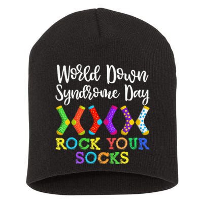 Rock Your Socks World Down Syndrome Awareness Day Short Acrylic Beanie