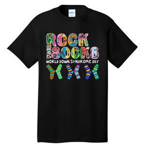 Rock Your Socks World Down Syndrome Day Awareness Tall T-Shirt