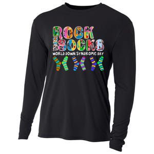 Rock Your Socks World Down Syndrome Day Awareness Cooling Performance Long Sleeve Crew