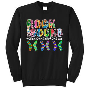 Rock Your Socks World Down Syndrome Day Awareness Tall Sweatshirt