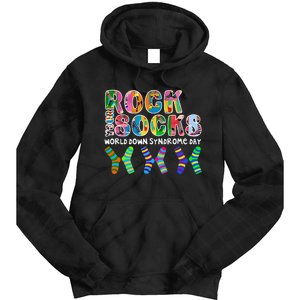 Rock Your Socks World Down Syndrome Day Awareness Tie Dye Hoodie